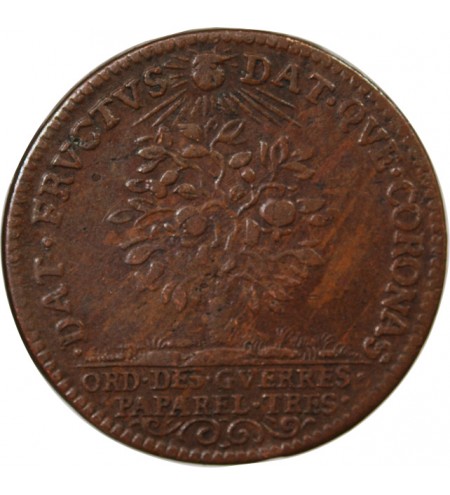 ORDINAIRE DES GUERRES, LOUIS XIV - JETON CUIVRE émission de 1683