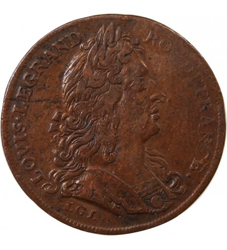 ORDINAIRE DES GUERRES, LOUIS XIV - JETON CUIVRE émission de 1683