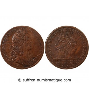 ORDINAIRE DES GUERRES, LOUIS XIV - JETON CUIVRE émission de 1683