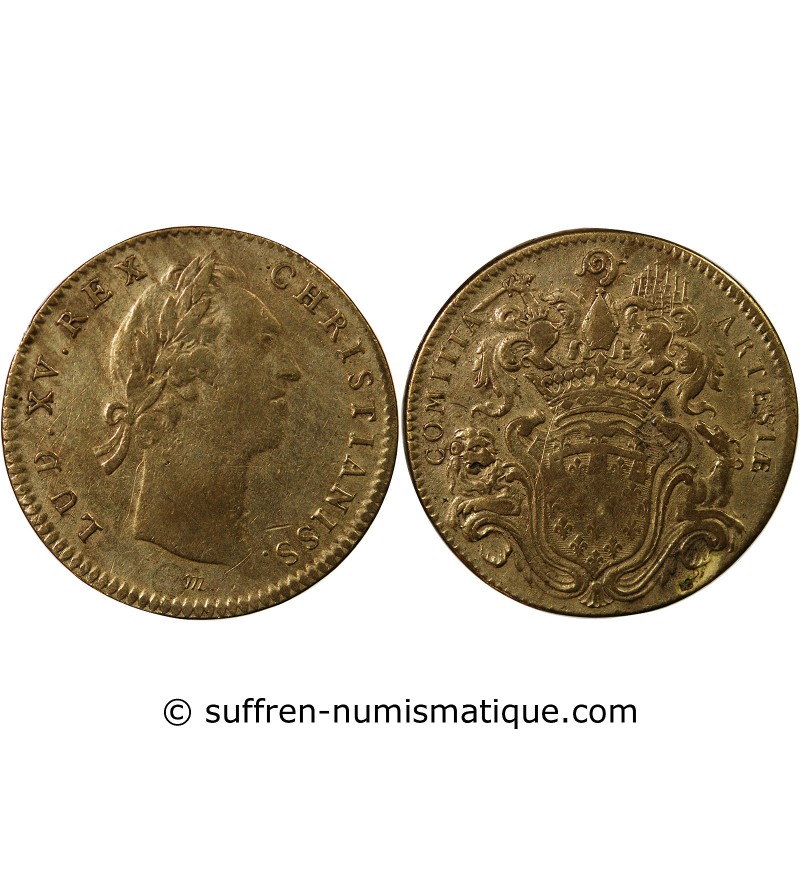 ETATS D'ARTOIS, LOUIS XV - JETON LAITON - Emission de 1756