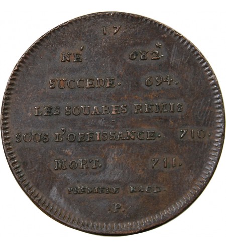 SERIE METALLIQUE DES ROIS DE FRANCE, CHILDEBERT IV - JETON CUIVRE