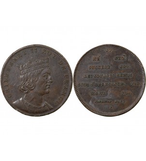 SERIE METALLIQUE DES ROIS DE FRANCE, CHILDEBERT IV - JETON CUIVRE 2