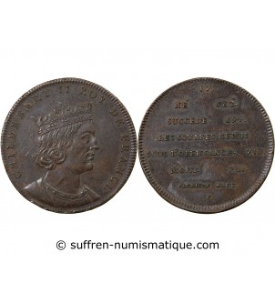 SERIE METALLIQUE DES ROIS DE FRANCE, CHILDEBERT IV - JETON CUIVRE