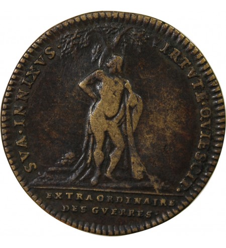 EXTRAORDINAIRE DES GUERRES, LOUIS XIV - JETON LAITON