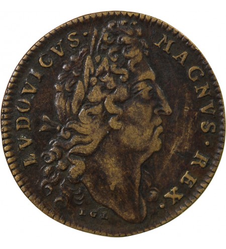 EXTRAORDINAIRE DES GUERRES, LOUIS XIV - JETON LAITON