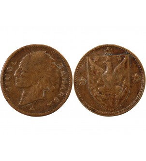 USA, LOUIS ABRAHAM - PETITE MEDAILLE BRONZE A LA TÊTE D'INDIEN 2