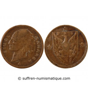 USA, LOUIS ABRAHAM - PETITE MEDAILLE BRONZE A LA TÊTE D'INDIEN