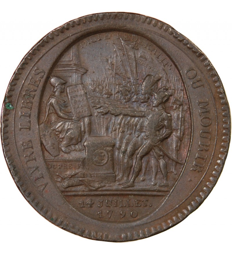 MONNAIE DE CONFIANCE - MONNERON 5 SOLS AU SERMENT 1792 L'AN IV