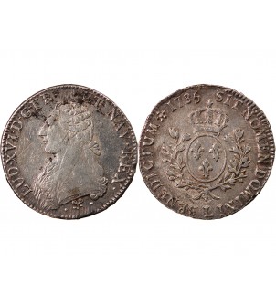 LOUIS XVI - ÉCU ARGENT AUX BRANCHES D'OLIVIER 1785 L BAYONNE 2