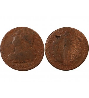 LOUIS XVI, CONSTITUTION - 2 SOLS AU FAISCEAU 1793 BB STRASBOURG 2