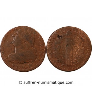 LOUIS XVI, CONSTITUTION - 2 SOLS AU FAISCEAU 1793 BB STRASBOURG