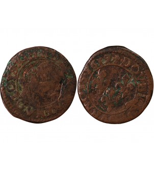 LOUIS XIII - DOUBLE TOURNOIS 1619 G POITIERS 2