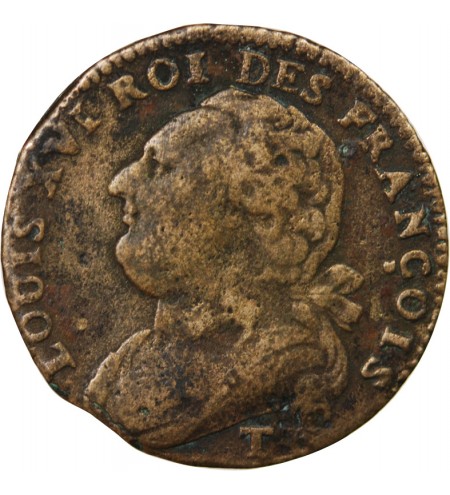 LOUIS XVI, CONSTITUTION - 12 DENIERS 1792 T NANTES