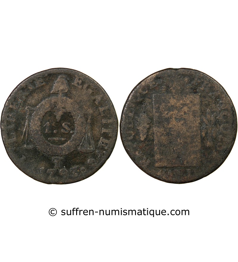 REVOLUTION FRANCAISE, CONVENTION - SOL AUX BALANCES 1793 T NANTES