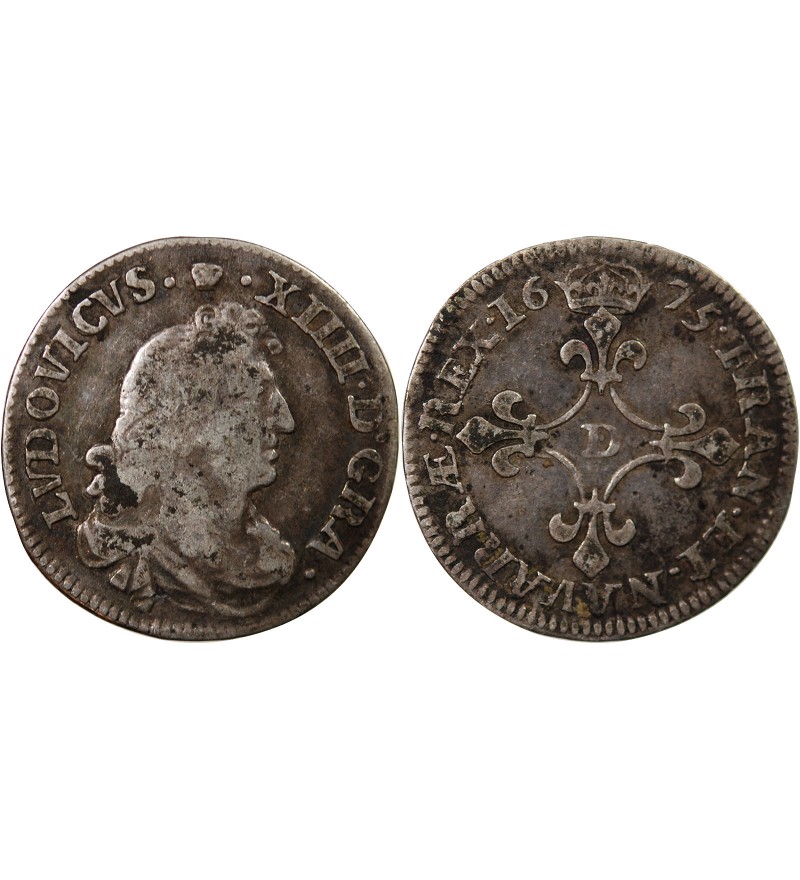 LOUIS XIV﻿ - 4 SOLS DITS DES TRAITANTS 1675 D VIMY