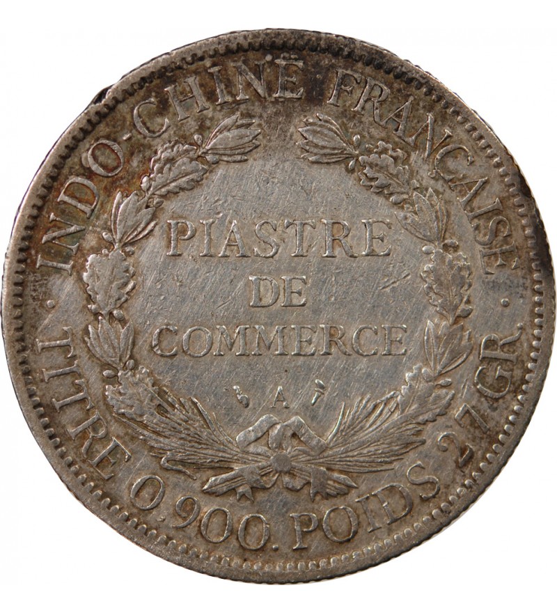 INDOCHINE FRANCAISE - PIASTRE DE COMMERCE ARGENT 1900 A PARIS