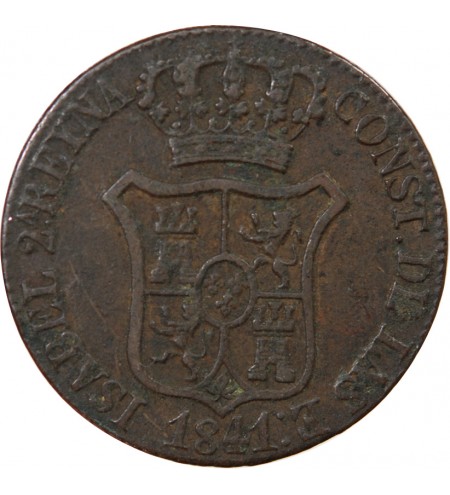 ESPAGNE, PRINCIPAUTE DE CATALOGNE - 6 CUARTOS 1841