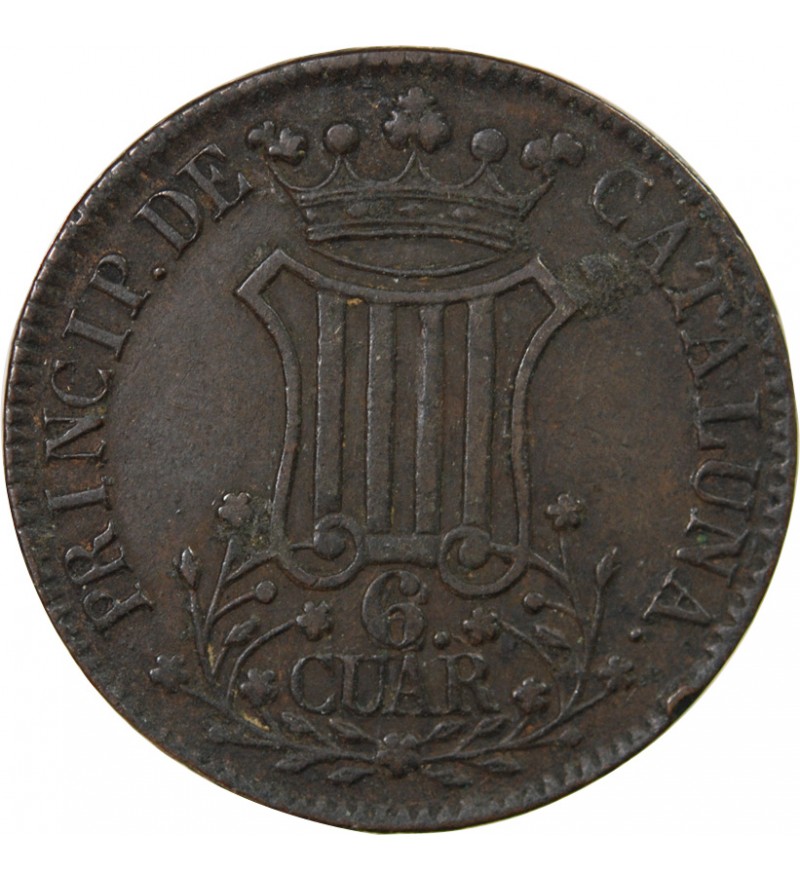 ESPAGNE, PRINCIPAUTE DE CATALOGNE - 6 CUARTOS 1841