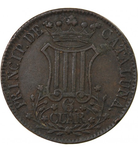 ESPAGNE, PRINCIPAUTE DE CATALOGNE - 6 CUARTOS 1841
