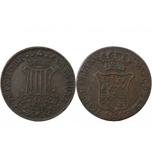ESPAGNE, PRINCIPAUTE DE CATALOGNE - 6 CUARTOS 1841 2