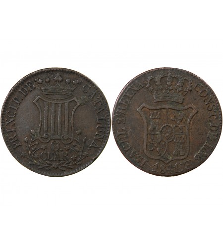 ESPAGNE, PRINCIPAUTE DE CATALOGNE - 6 CUARTOS 1841