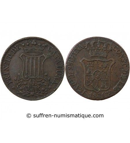 ESPAGNE, PRINCIPAUTE DE CATALOGNE - 6 CUARTOS 1841