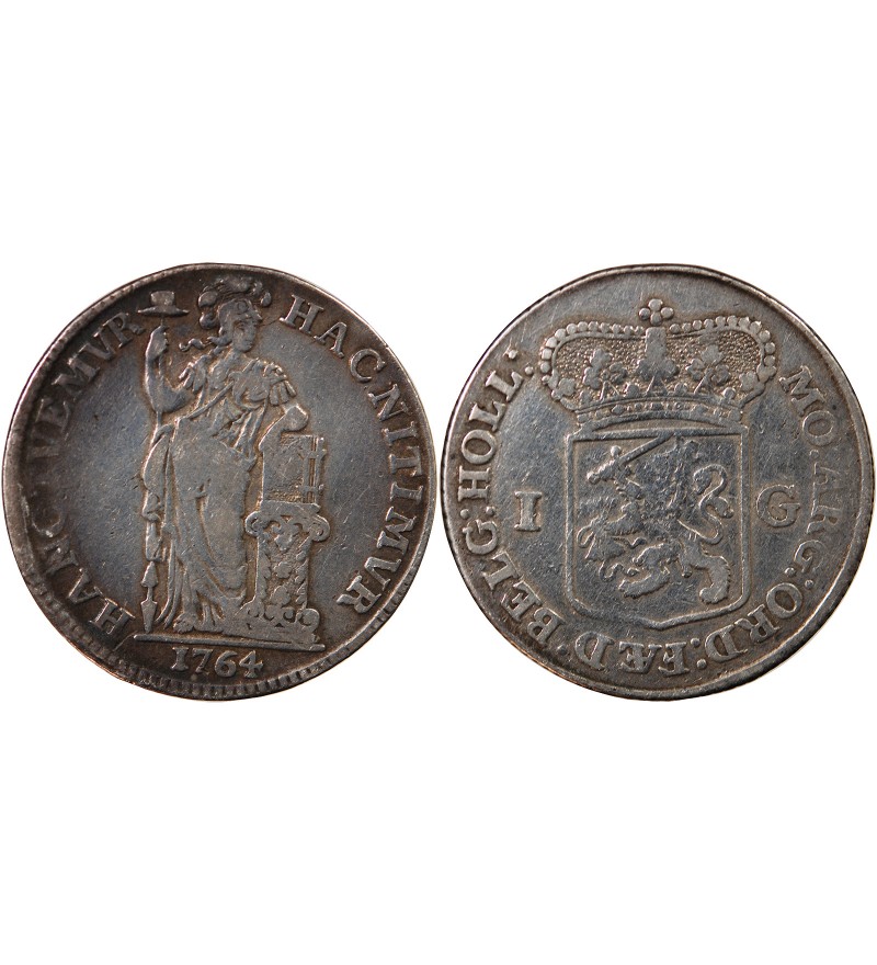 PAYS-BAS - 1 GULDEN ARGENT 1764