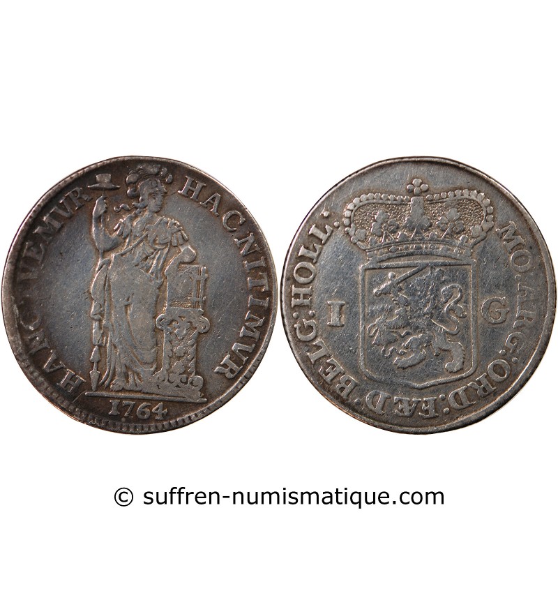 PAYS-BAS - 1 GULDEN ARGENT 1764
