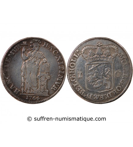 PAYS-BAS - 1 GULDEN ARGENT 1764