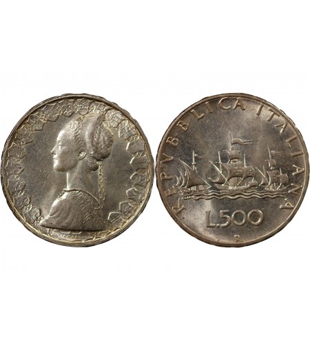 ITALIE - 500 LIRE ARGENT 1966 R ROME