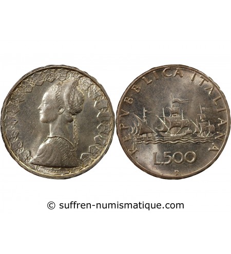 ITALIE - 500 LIRE ARGENT 1966 R ROME