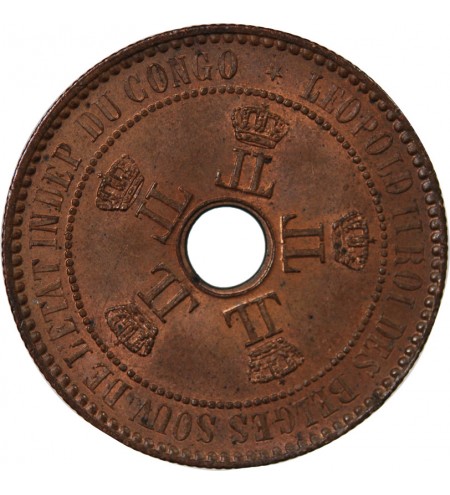 CONGO, LEOPOLD II - 5 CENTIMES 1887