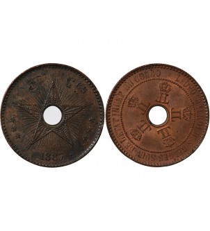 CONGO, LEOPOLD II - 5 CENTIMES 1887 2