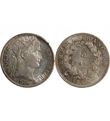 5 FRANCS NAPOLEON I  1810 A PARIS