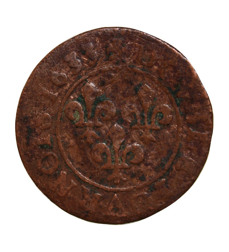 LOUIS XIII - DOUBLE TOURNOIS 1633 D LYON