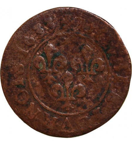 LOUIS XIII - DOUBLE TOURNOIS 1633 D LYON
