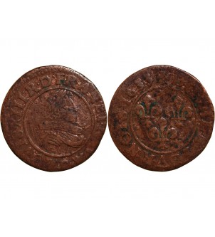 LOUIS XIII - DOUBLE TOURNOIS 1633 D LYON 2