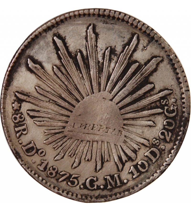 MEXIQUE - 8 REALES ARGENT 1875 Do CM