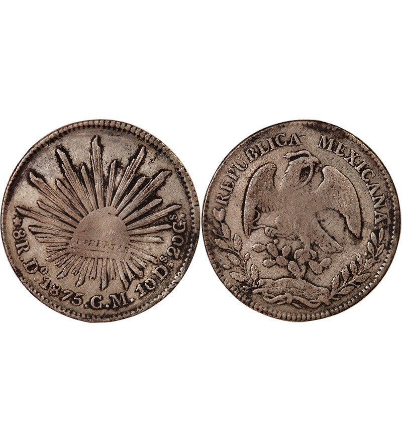 MEXIQUE - 8 REALES ARGENT 1875 Do CM