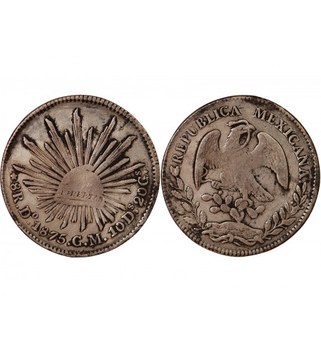 MEXIQUE - 8 REALES ARGENT 1875 Do CM
