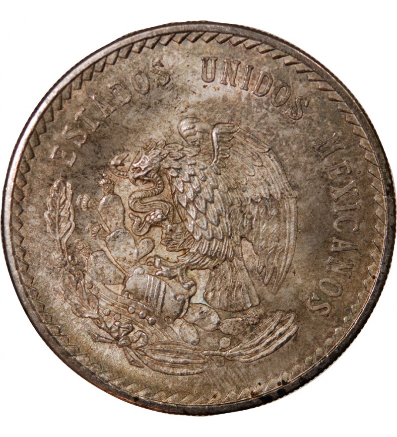 MEXIQUE, CUAUHTEMOC - 5 PESOS ARGENT 1948 Mo MEXICO