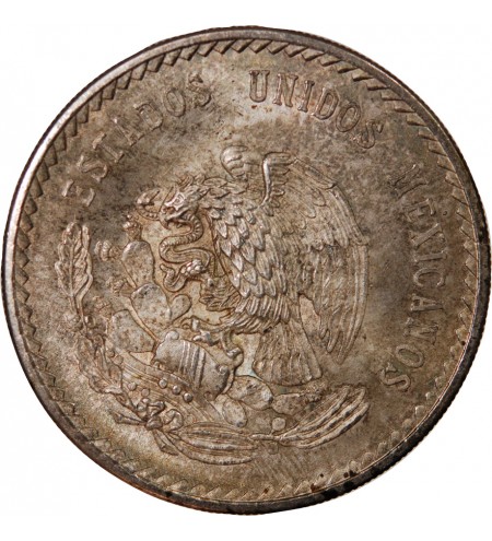 MEXIQUE, CUAUHTEMOC - 5 PESOS ARGENT 1948 Mo MEXICO