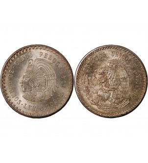 MEXIQUE, CUAUHTEMOC - 5 PESOS ARGENT 1948 Mo MEXICO 2