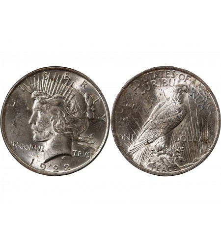 USA - PEACE DOLLAR ARGENT 1922 PHILADELPHIE