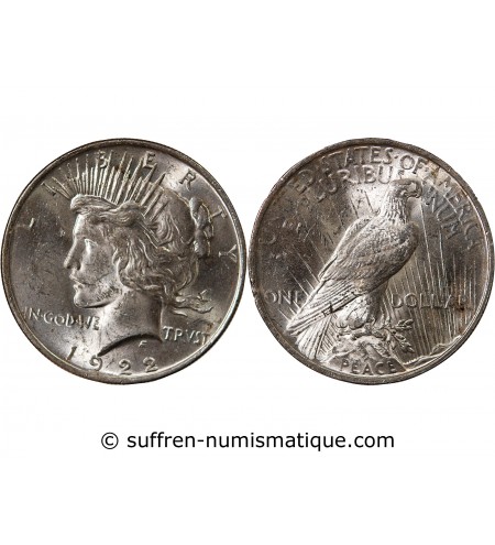 USA - PEACE DOLLAR ARGENT 1922 PHILADELPHIE