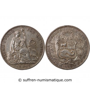 PEROU - 1 SOL ARGENT 1889 TF