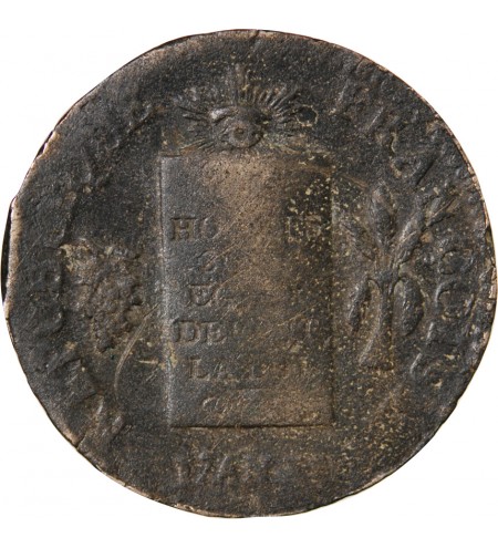 REVOLUTION FRANCAISE, CONVENTION - 2 SOLS A LA BALANCE 1793 B STRASBOURG