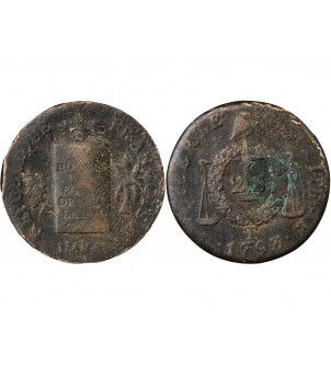 REVOLUTION FRANCAISE, CONVENTION - 2 SOLS A LA BALANCE 1793 B STRASBOURG 2