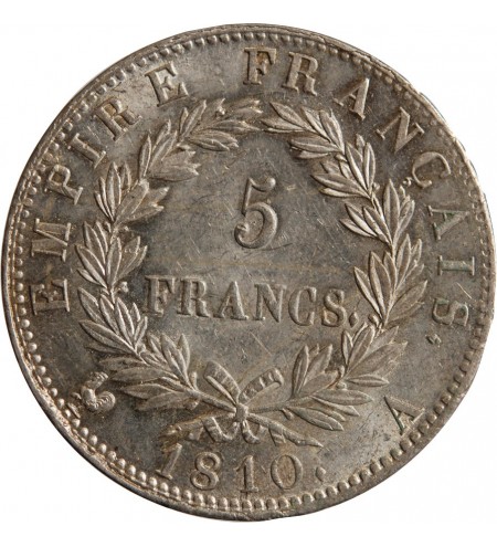 5 FRANCS NAPOLEON I  1810 A PARIS