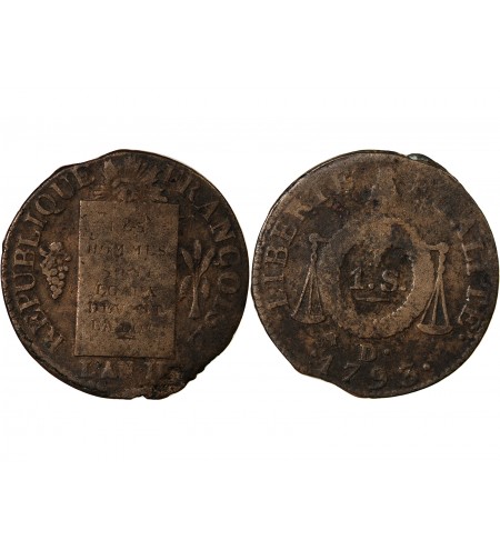 REVOLUTION FRANCAISE, CONVENTION - SOL AUX BALANCES 1793 D. DIJON
